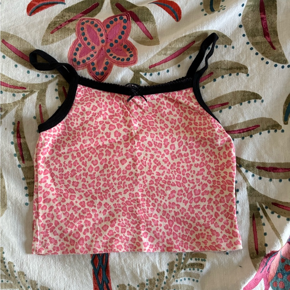 Brandy Melville Pink Leopard Print Tank